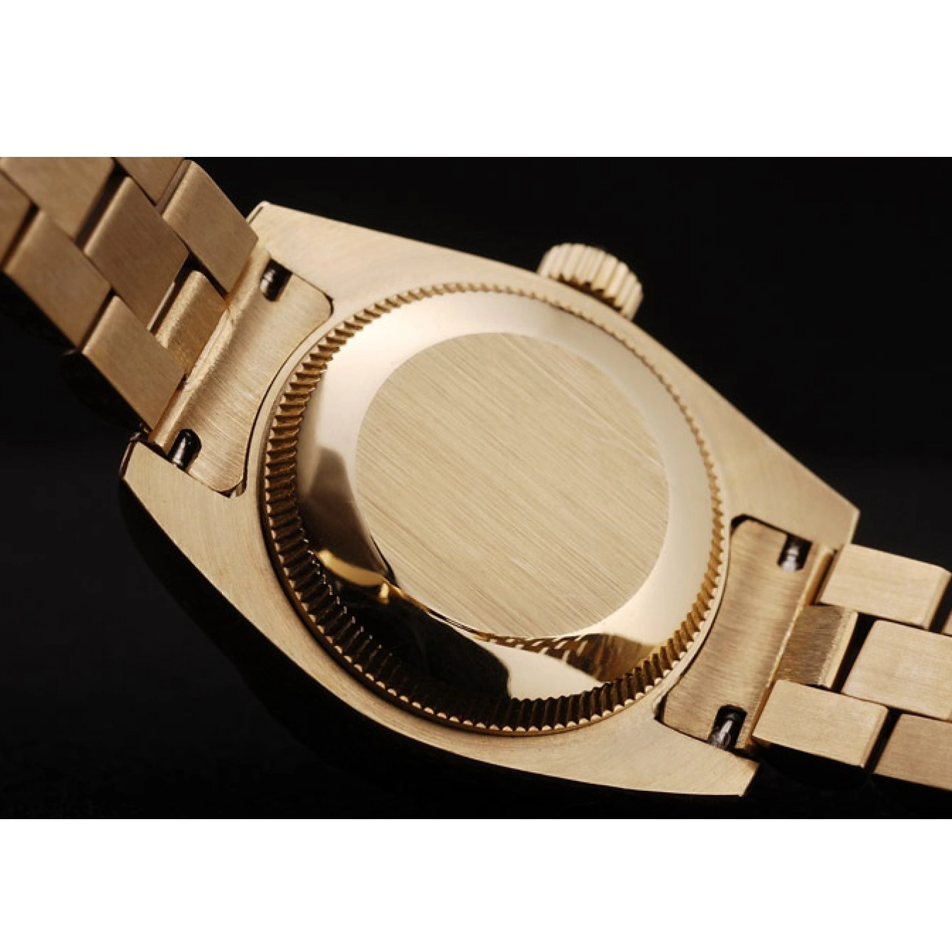 Best AAA Replica Sites Rolex Bezel Pattern Dial DateJust Ribbed Gold Gold 0630